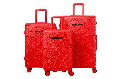 Set de 3 valises Rigides POCCHACO RED HELLO KITTY