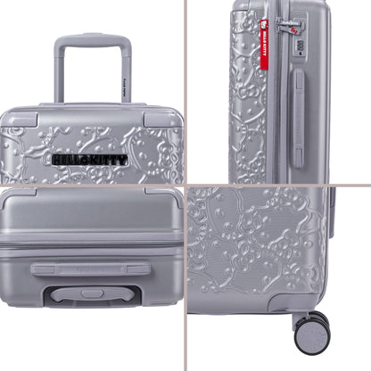 Set de 3 valises Rigides POCCHACO SILVER HELLO KITTY