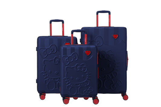 Set de 3 valises Rigides DOKI NAVY HELLO KITTY