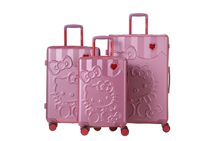 Set de 3 valises Rigides DOKI PINK HELLO KITTY