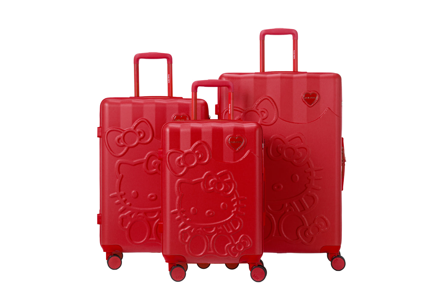 Set de 3 valises Rigides DOKI RED HELLO KITTY