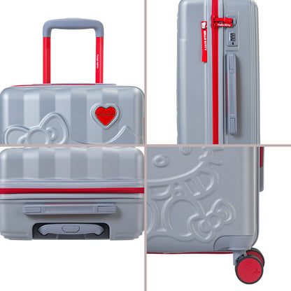 Set de 3 valises Rigides DOKI SILVER HELLO KITTY