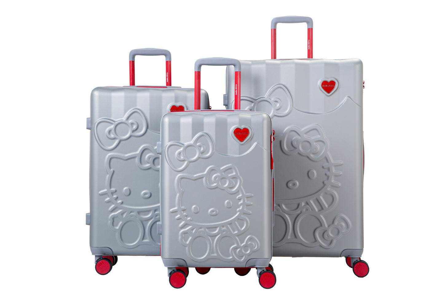 Set de 3 valises Rigides DOKI SILVER HELLO KITTY