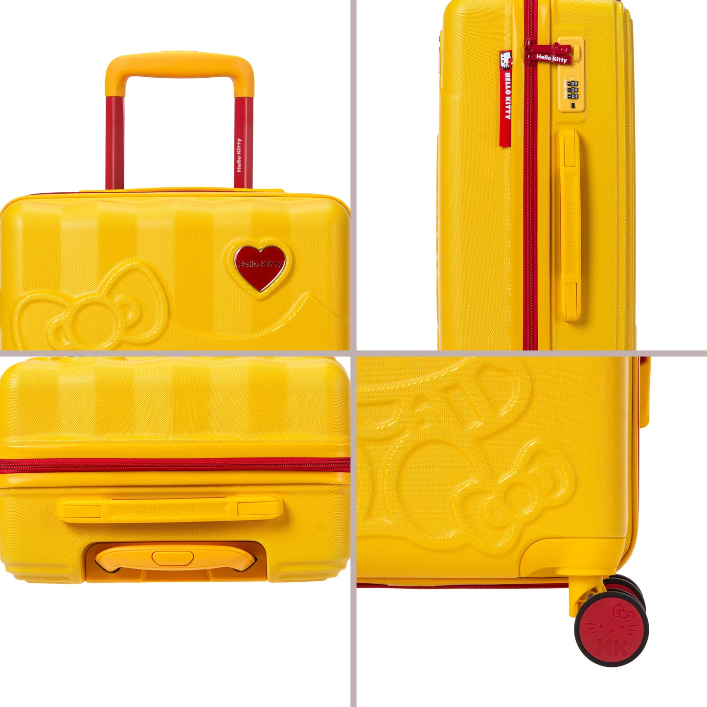 Set de 3 valises Rigides DOKI YELLOW HELLO KITTY