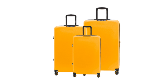 Ensemble de 3 valises S/M/L AURORE DARK YELLOW NAF NAF