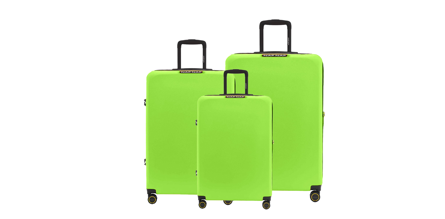 Ensemble de 3 valises S/M/L AURORE LIME NAF NAF