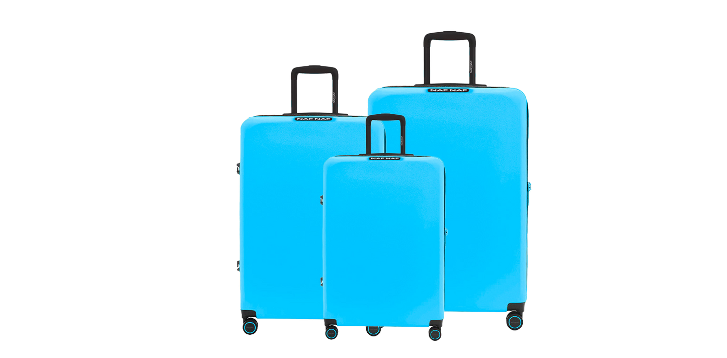 Ensemble de 3 valises S/M/L AURORE BLEU CIEL NAF NAF