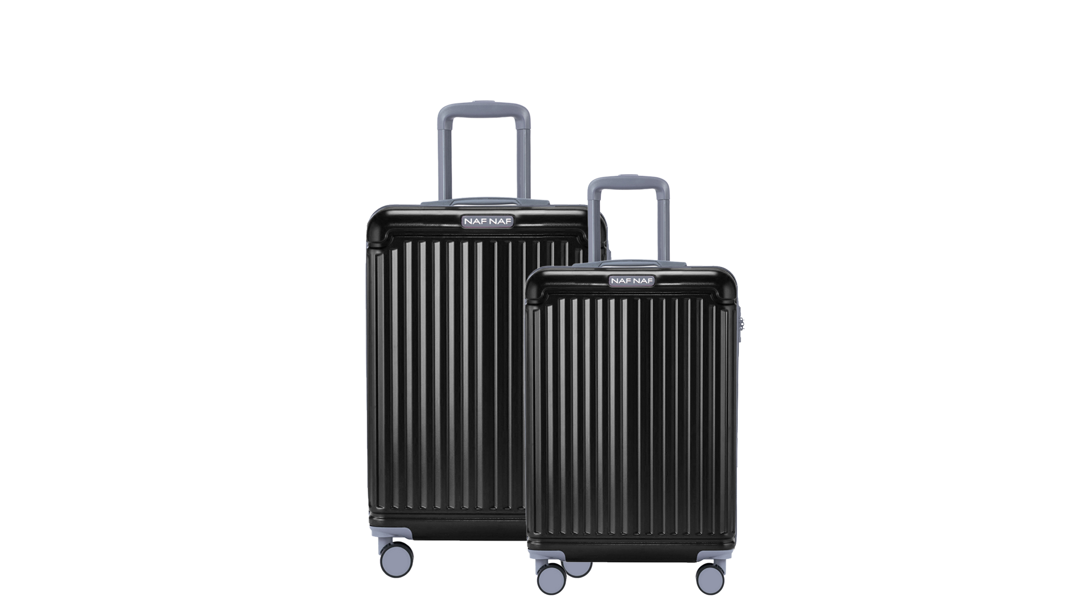 Ensemble de 2 valises S/L BELLE Black NAF NAF