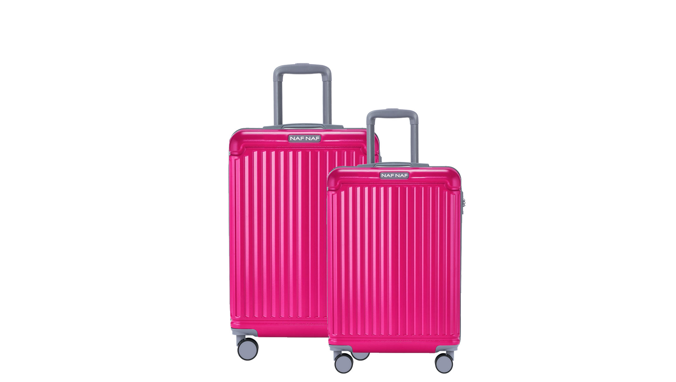 Ensemble de 2 valises S/L BELLE FUSHIA NAF NAF