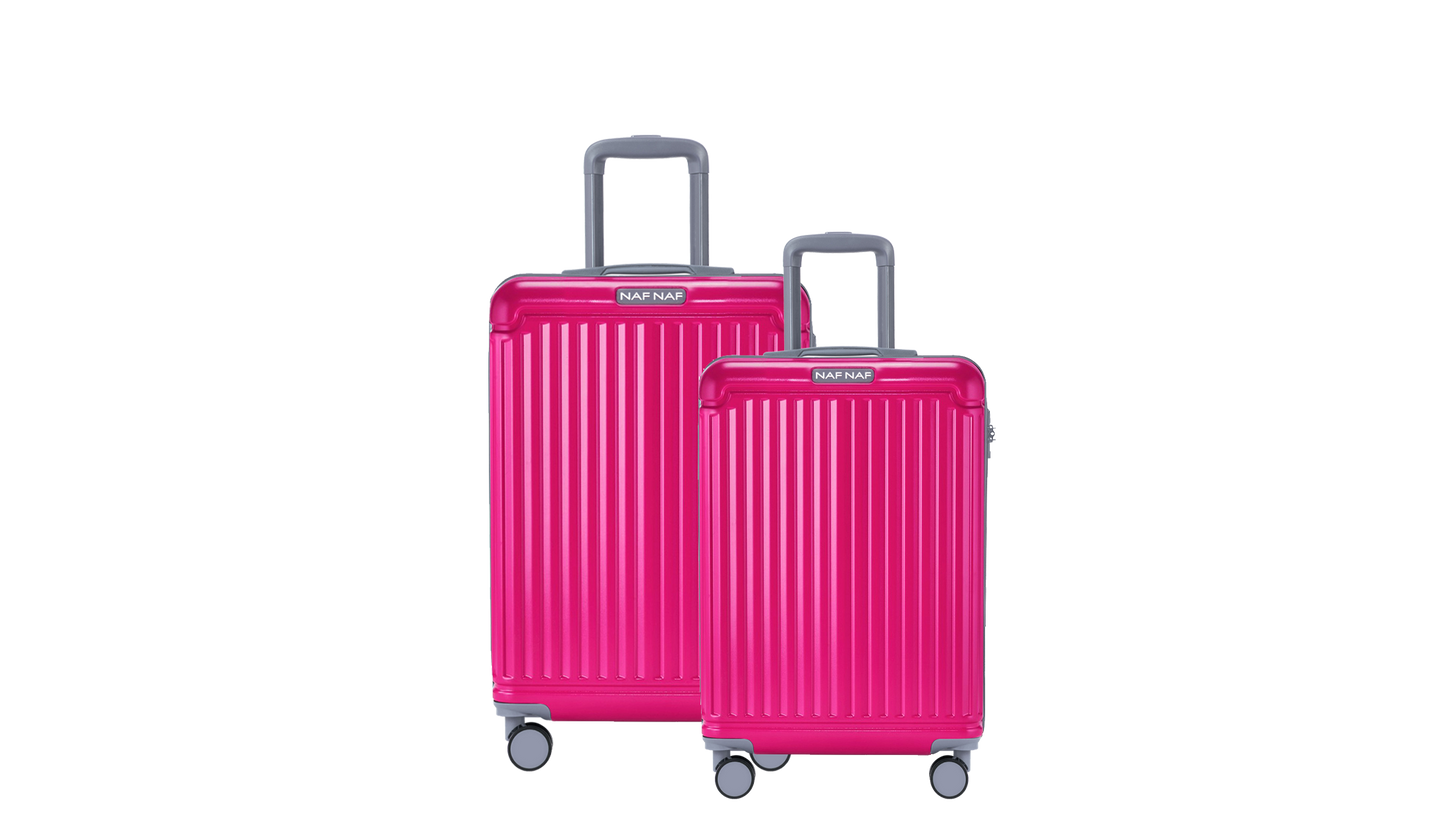 Ensemble de 2 valises S/L BELLE FUSHIA NAF NAF