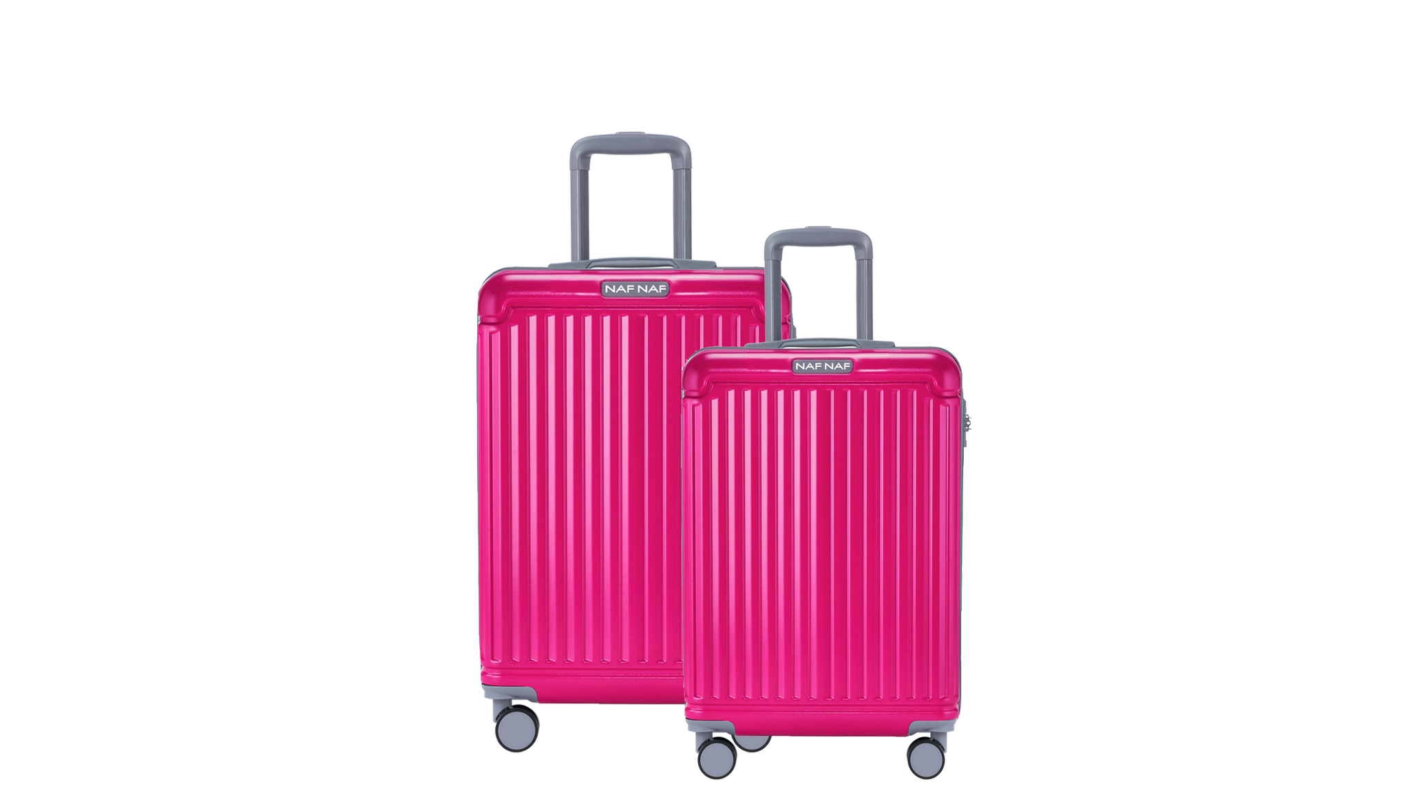 Ensemble de 2 valises S/L BELLE FUSHIA NAF NAF