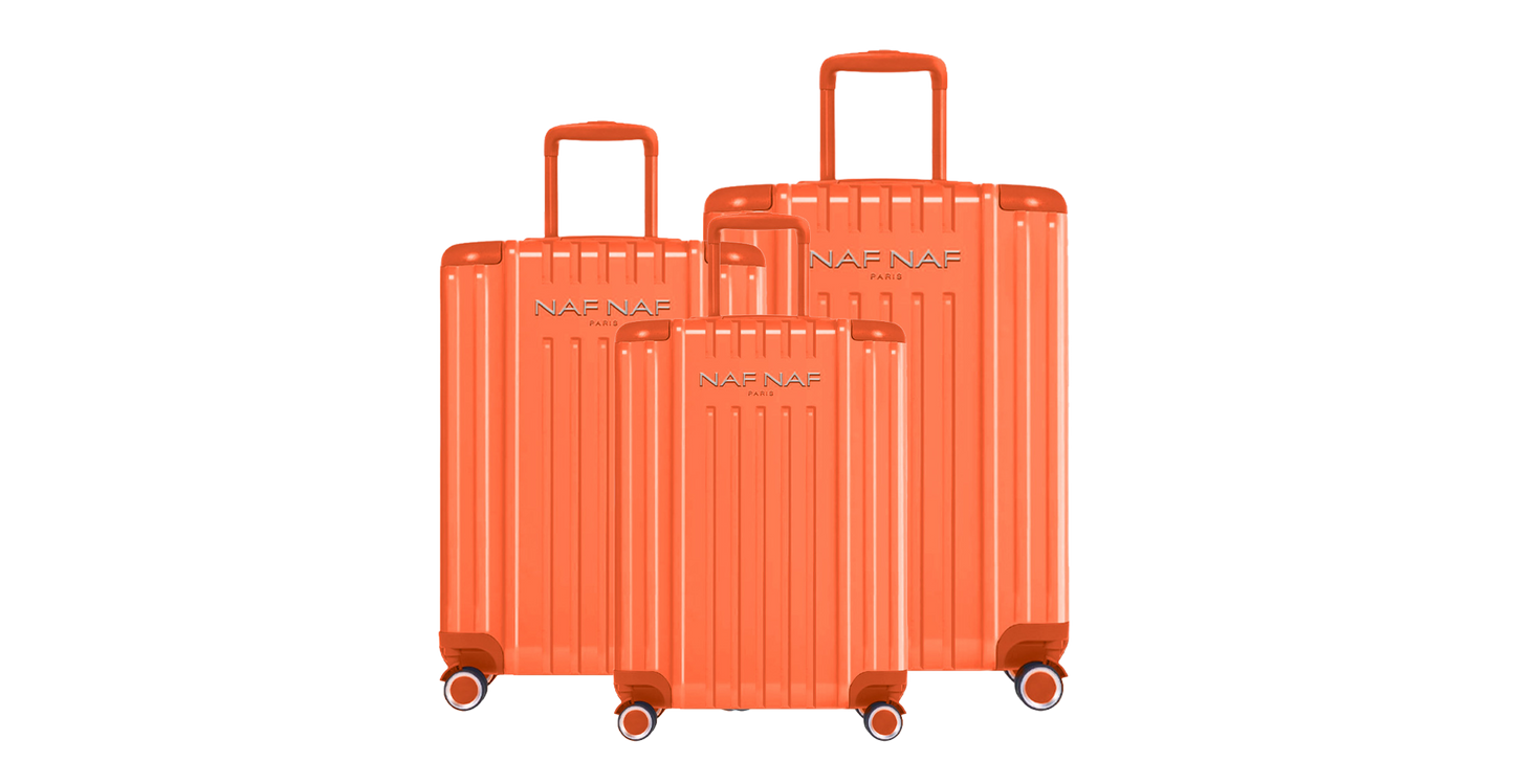 Ensemble de 3 valises S/M/L JESSIE ORANGE  NAF NAF