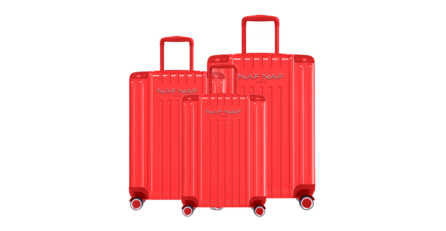 Ensemble de 3 valises S/M/L JESSIE RED NAF NAF