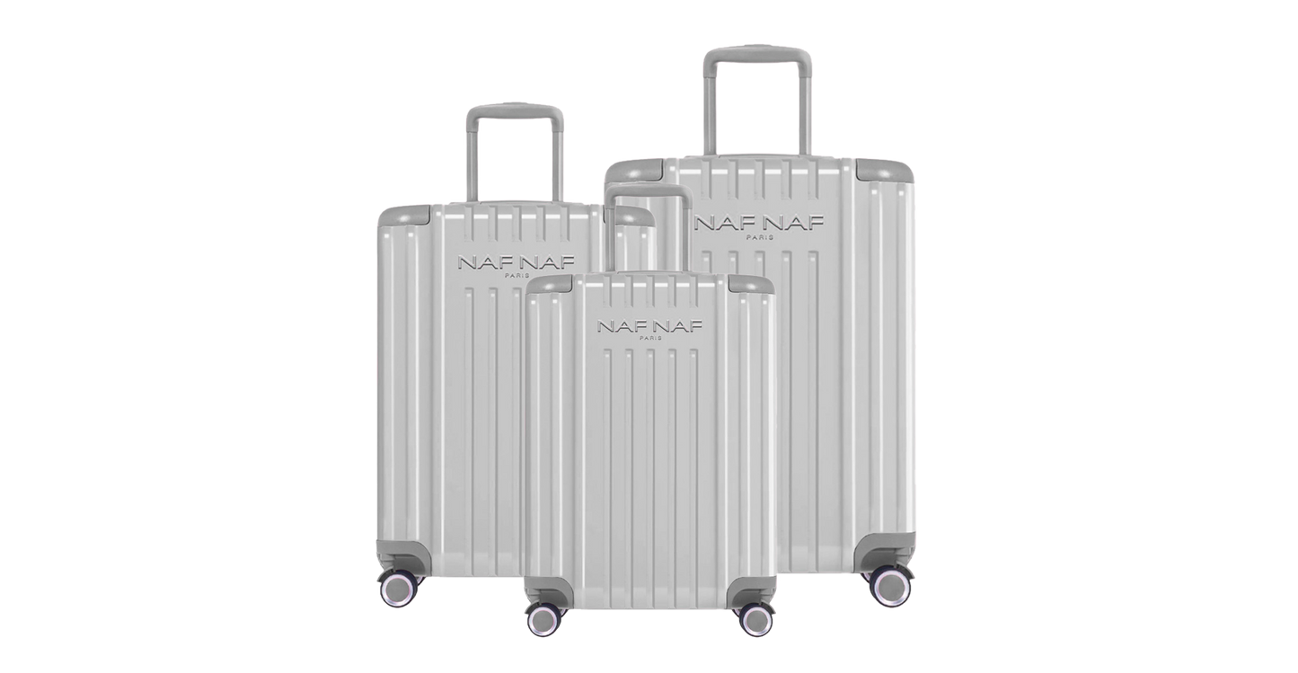 Ensemble de 3 valises S/M/L JESSIE SILVER NAF NAF