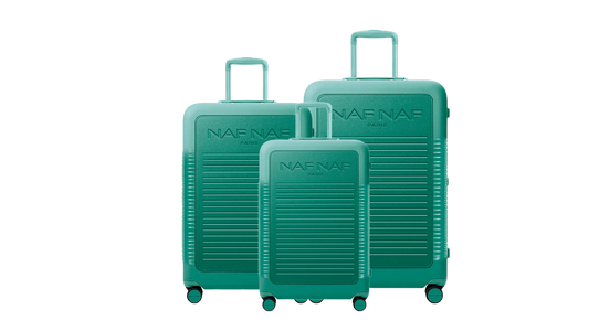 Ensemble de 3 valises S/M/L NALA VERT EAU NAF NAF