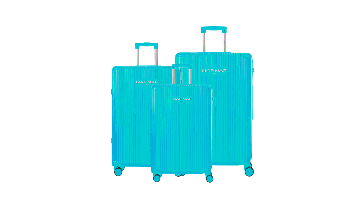 Ensemble de 3 valises S/M/L VAIANA BLEU CIEL NAF NAF