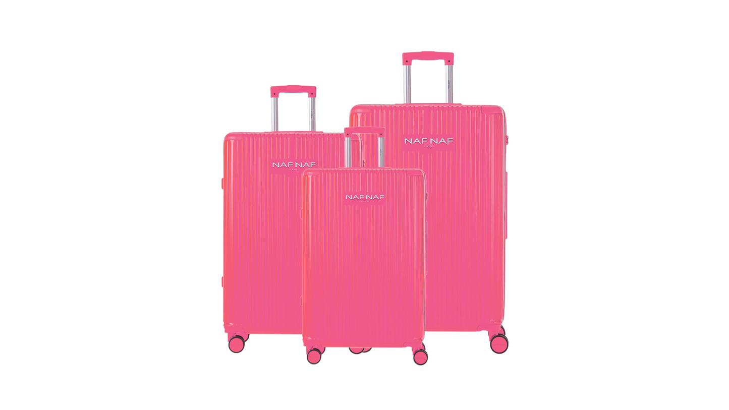 Ensemble de 3 valises S/M/L VAIANA PINK NAF NAF