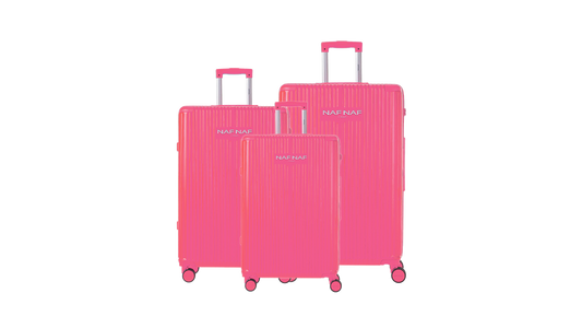 Ensemble de 3 valises S/M/L VAIANA PINK NAF NAF