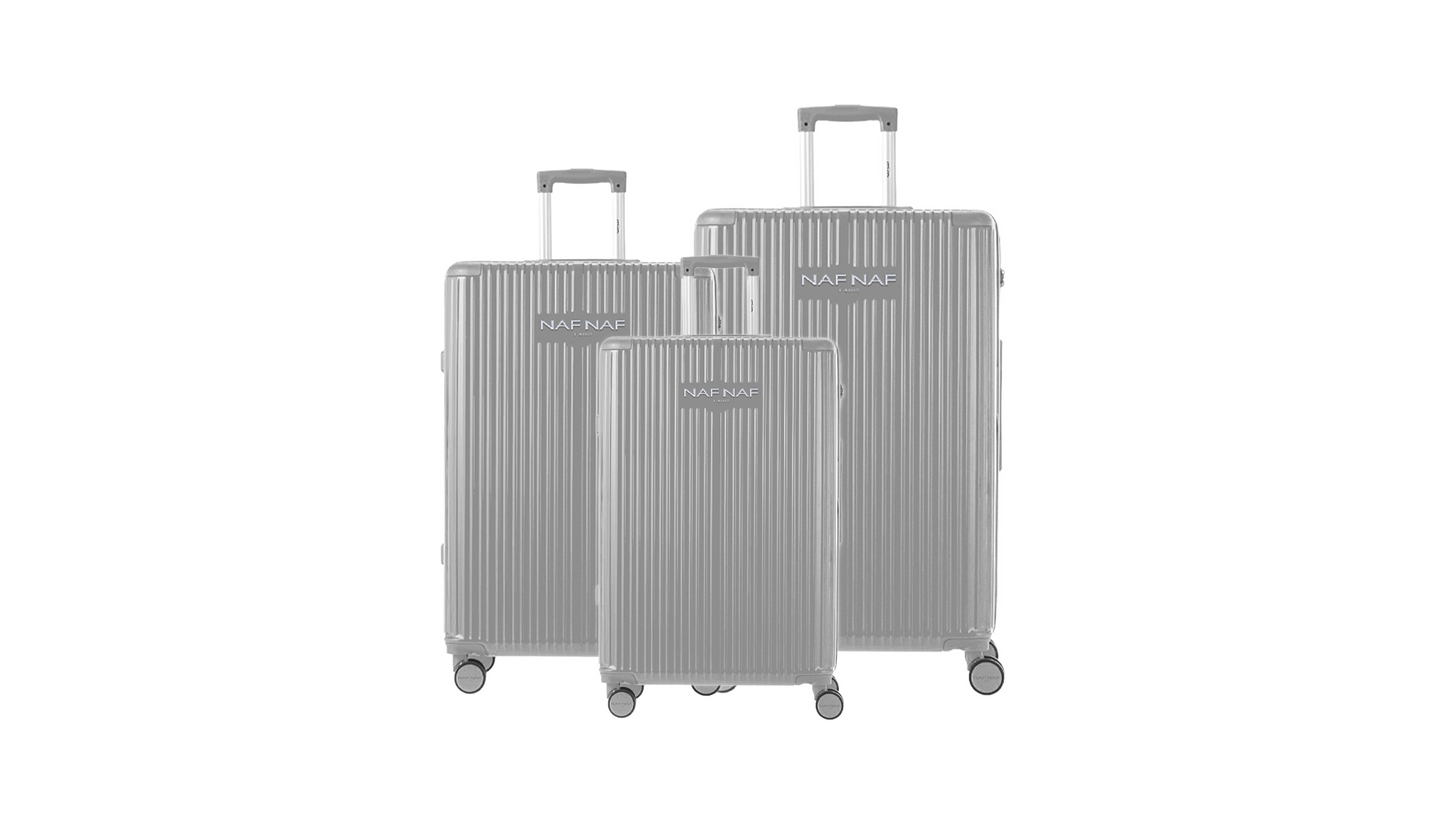 Ensemble de 3 valises S/M/L VAIANA SILVER NAF NAF