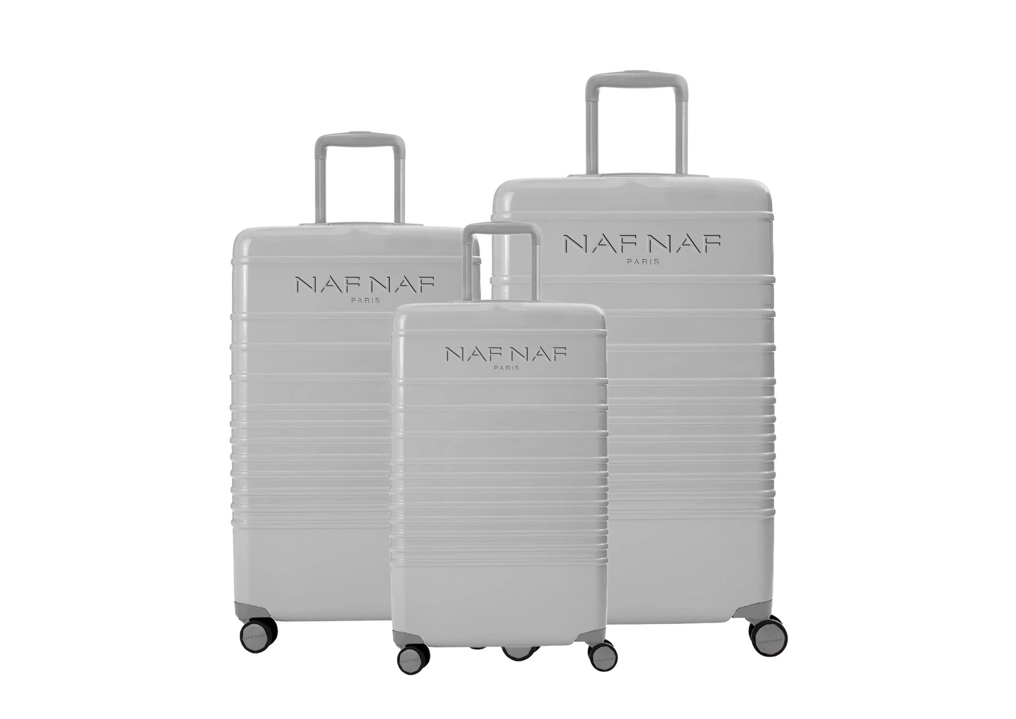 Ensemble de 3 valises S/M/L DAISY SILVER NAF NAF