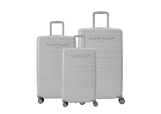 Ensemble de 3 valises S/M/L DAISY SILVER NAF NAF