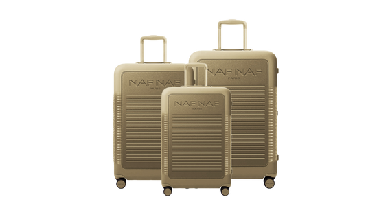 Ensemble de 3 valises S/M/L NALA CHAMPAGNE NAF NAF