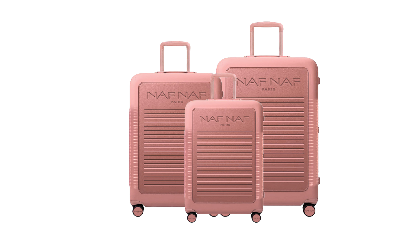 Ensemble de 3 valises S/M/L NALA PINK GOLD NAF NAF