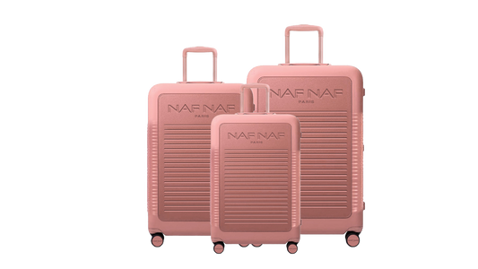 Ensemble de 3 valises S/M/L NALA PINK GOLD NAF NAF