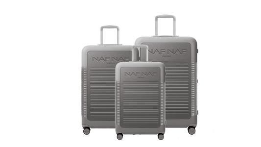 Ensemble de 3 valises S/M/L NALA SILVER NAF NAF