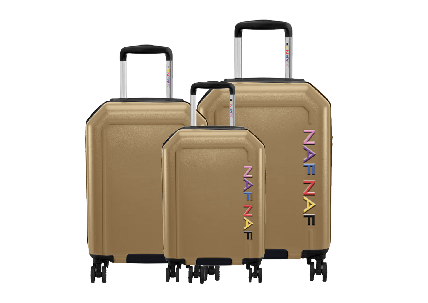 Ensemble de 3 valises S/M/L RAIPONCE CHAMPAGNE NAF NAF