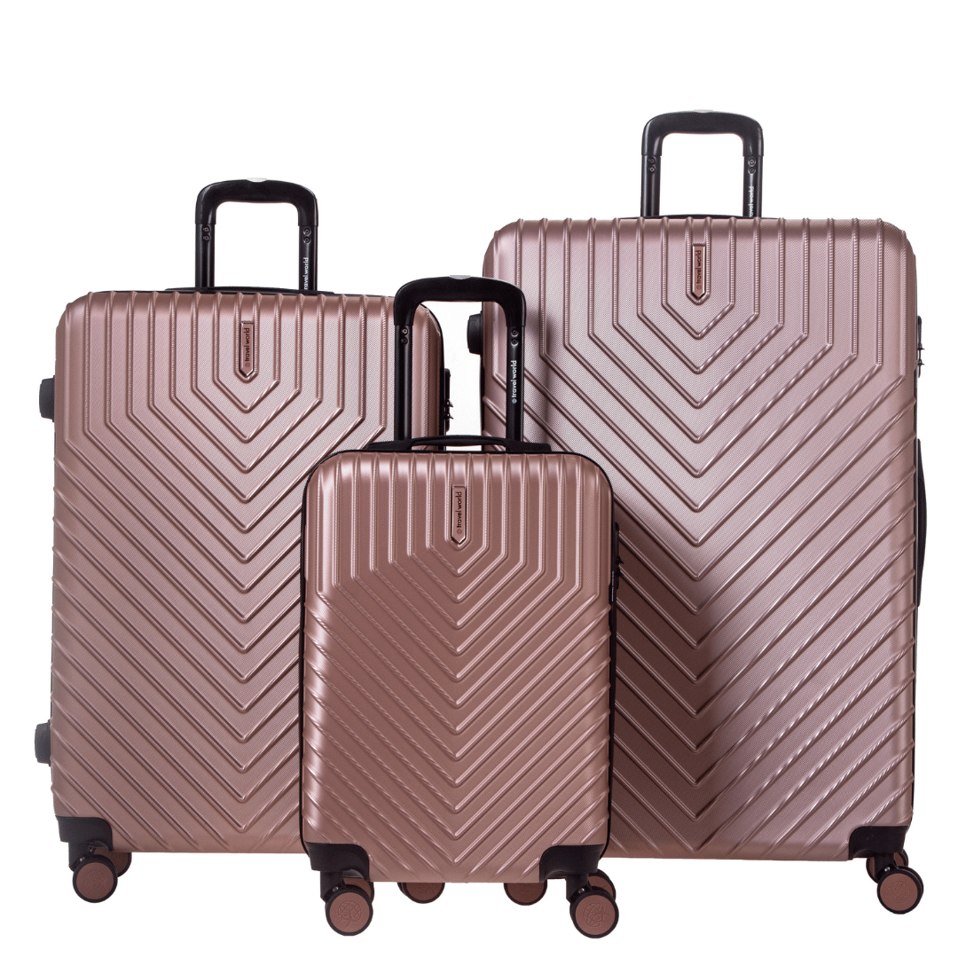 Set de 3 valises Rigides (XL 86 cm) (L-76cm) (S-56cm) TMS PINK GOLD