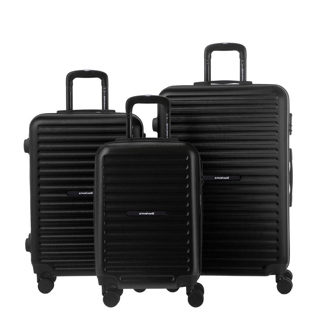 Set de 3 valises Rigides (L-76cm) (M-66cm) (S-56cm) TRN BLACK