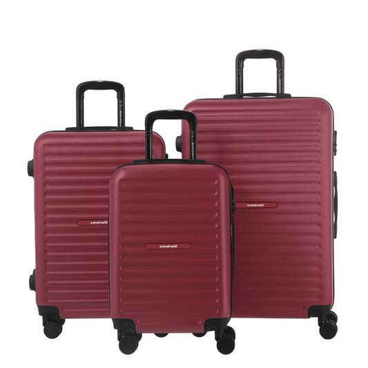 Set de 3 valises Rigides (L-76cm) (M-66cm) (S-56cm) TRN DARK RED