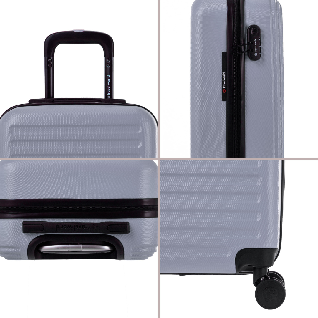 Set de 3 valises Rigides (L-76cm) (M-66cm) (S-56cm) TRN SILVER