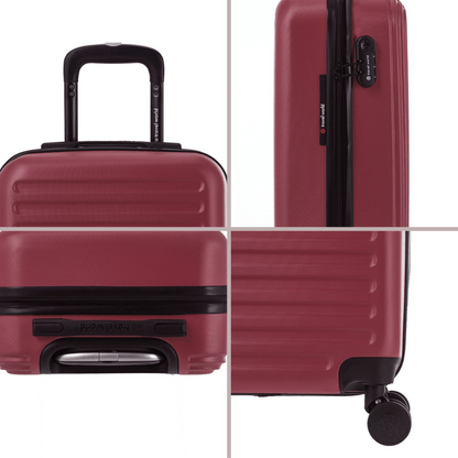 Set de 3 valises Rigides (L-76cm) (M-66cm) (S-56cm) TRN DARK RED