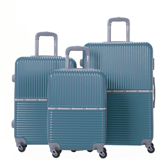 Set de 3 valises Rigides (L-76cm) (M-66cm) (S-56cm) AXA BLUE GREY