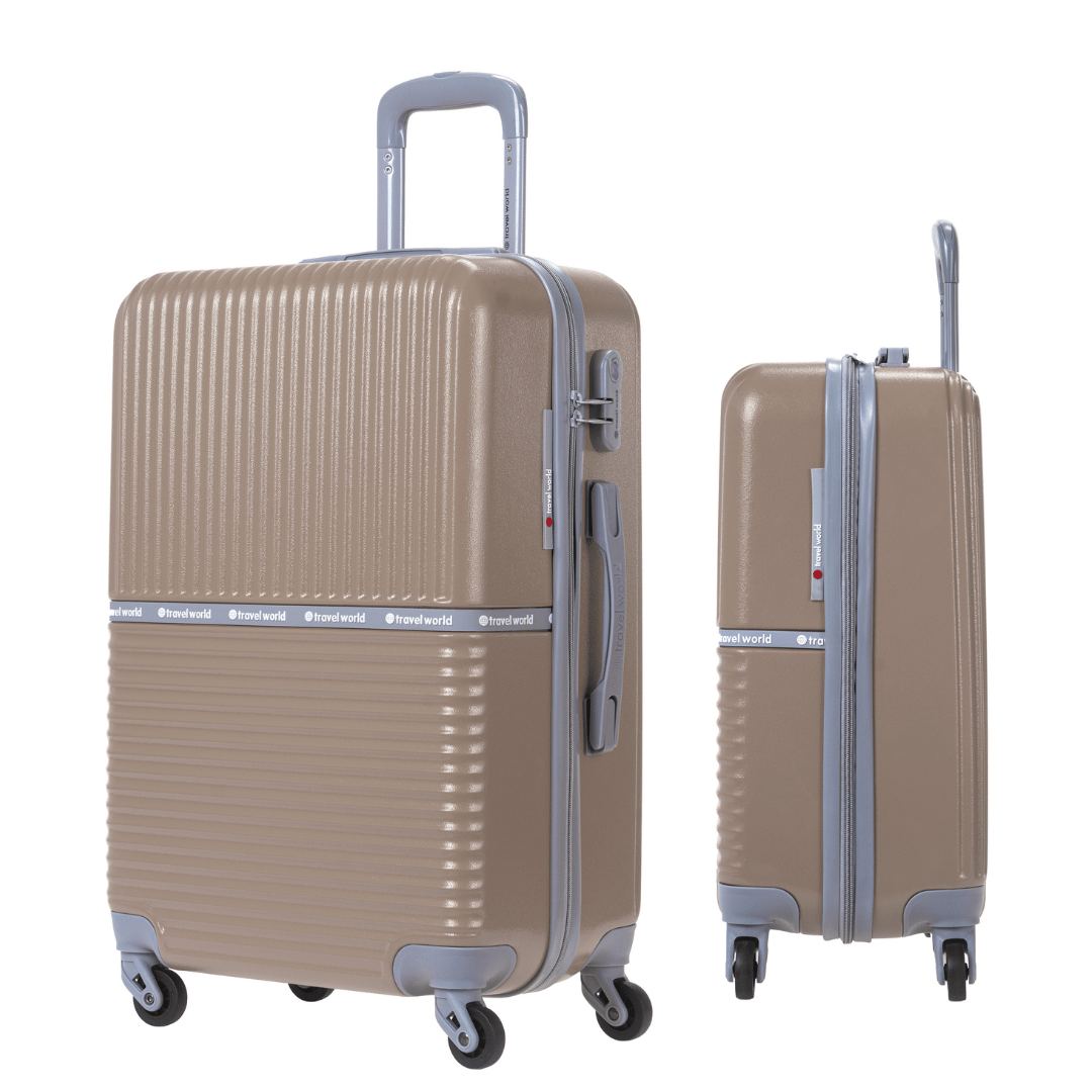 Set de 3 valises Rigides (L-76cm) (M-66cm) (S-56cm) AXA CHAMPAGNE