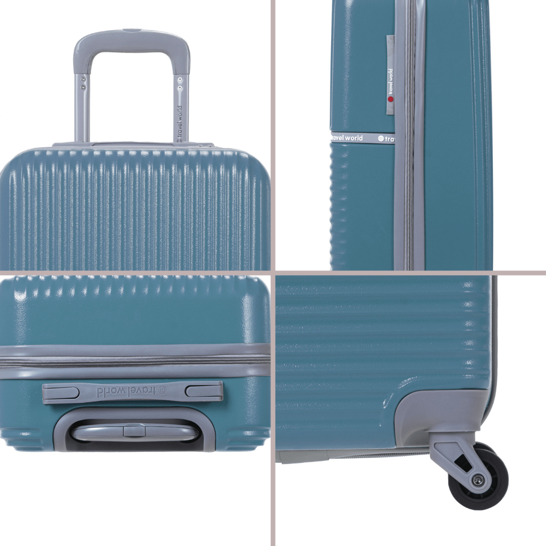 Set de 3 valises Rigides (L-76cm) (M-66cm) (S-56cm) AXA BLUE GREY