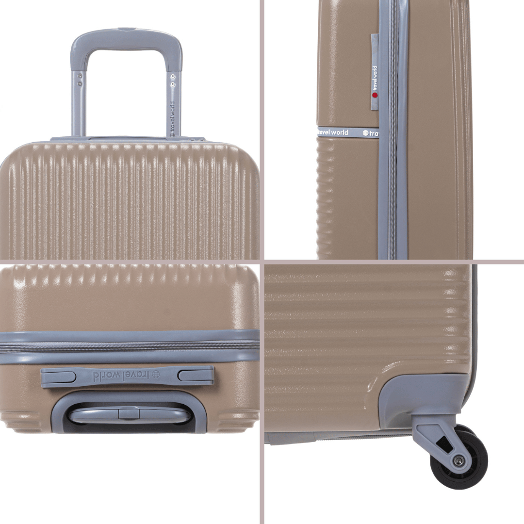 Set de 3 valises Rigides (L-76cm) (M-66cm) (S-56cm) AXA CHAMPAGNE