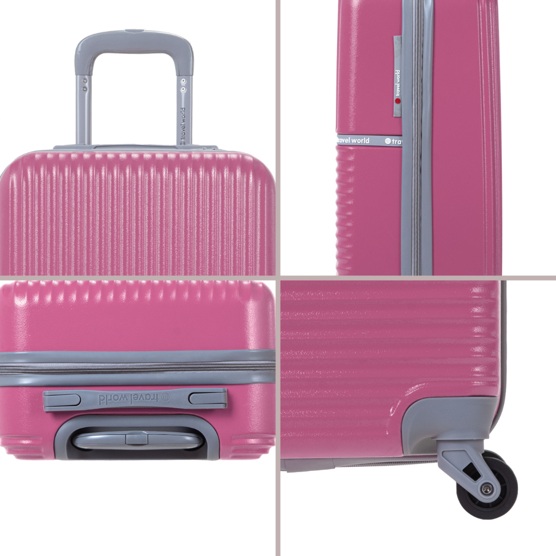 Set de 3 valises Rigides (L-76cm) (M-66cm) (S-56cm) AXA PINK