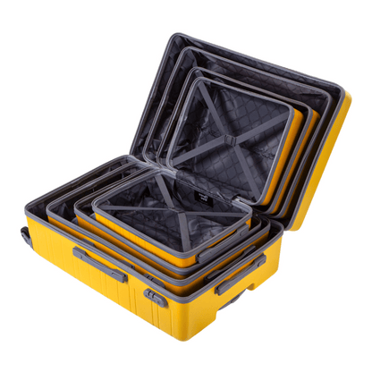 Set de 4 valises Rigides (L-76cm) (M-66cm) (S-56cm) (XS-45cm) BBH DARK YELLOW