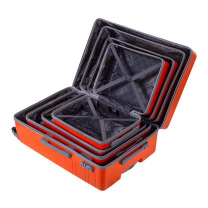 Set de 4 valises Rigides (L-76cm) (M-66cm) (S-56cm) (XS-45cm) BBH ORANGE