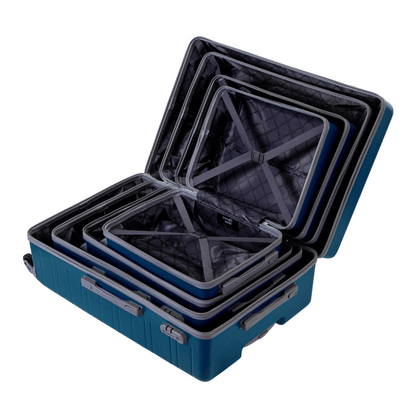 Set de 4 valises Rigides (L-76cm) (M-66cm) (S-56cm) (XS-45cm) BBH DARK BLUE GREEN