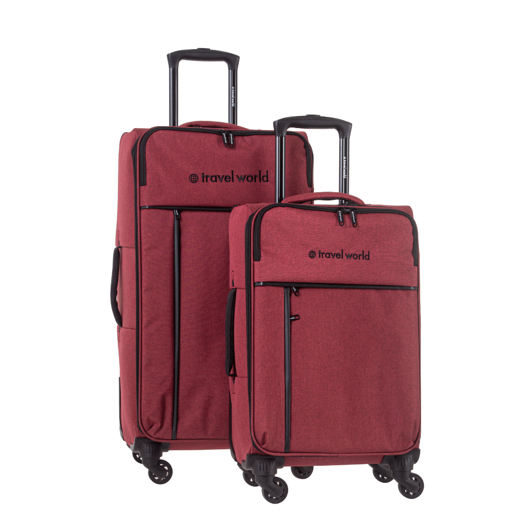 Set de 2 valises Souple  (L-76cm) (S-56cm) BAP DARK RED