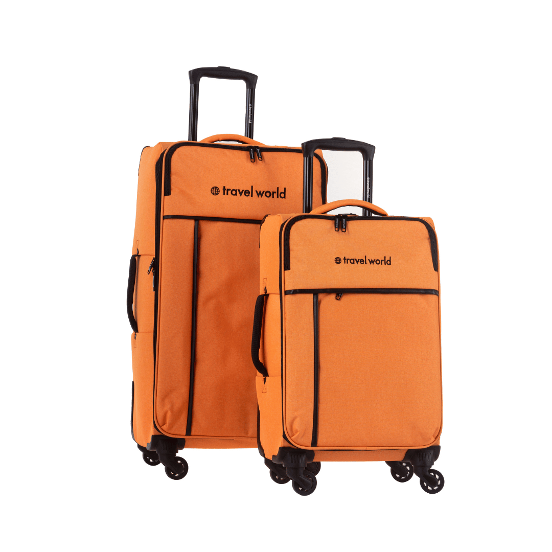 Set de 2 valises Souple  (L-76cm) (S-56cm) BAP ORANGE