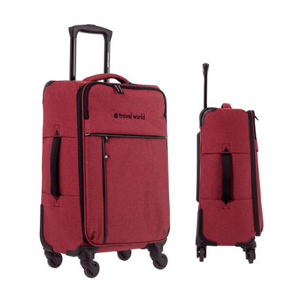 Set de 2 valises Souple  (L-76cm) (S-56cm) BAP DARK RED