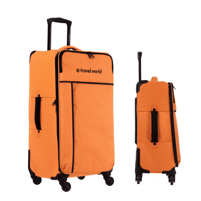 Set de 2 valises Souple  (L-76cm) (S-56cm) BAP ORANGE