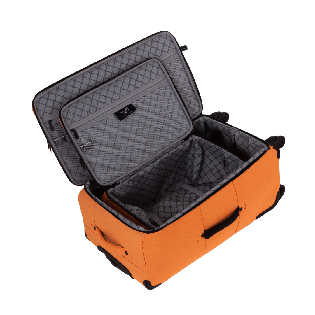 Set de 2 valises Souple  (L-76cm) (S-56cm) BAP ORANGE