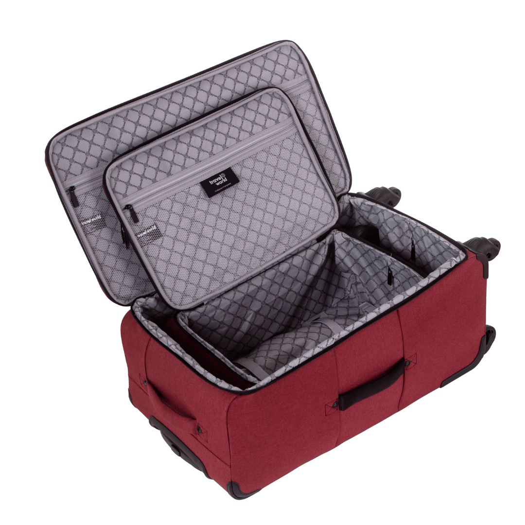 Set de 2 valises Souple  (L-76cm) (S-56cm) BAP DARK RED