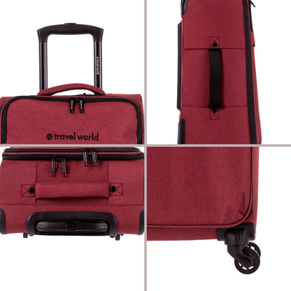 Set de 2 valises Souple  (L-76cm) (S-56cm) BAP DARK RED